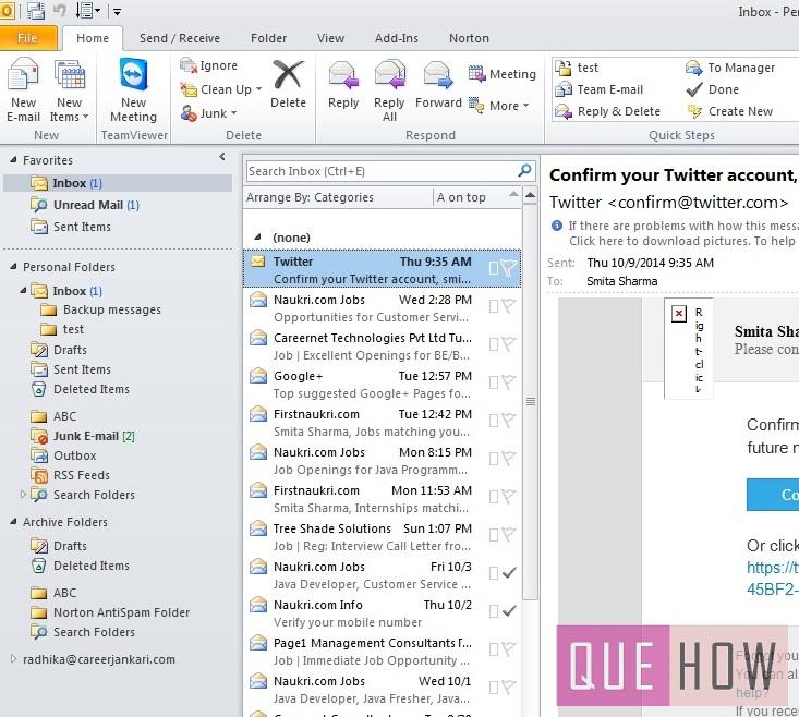 using quick parts in outlook